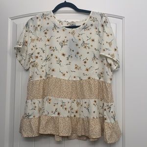 Floral baby doll top